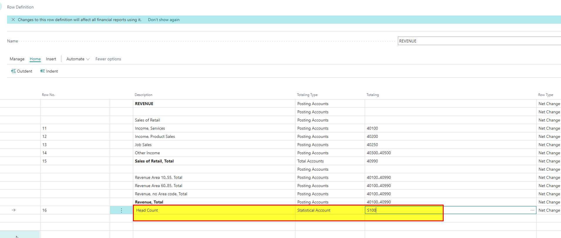 Statistical General Ledger 5