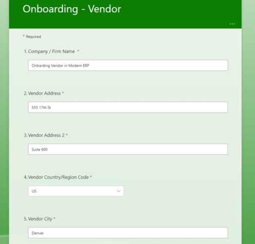 Seamless Onboarding of Customers and Vendors Using Business Central ERP