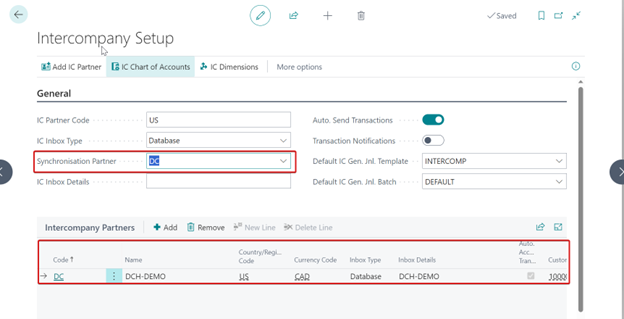 D365 Business Central Intercompany Setup 3
