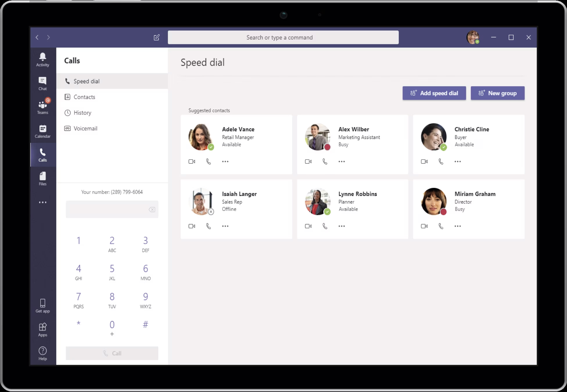 Microsoft Business Teams Calling
